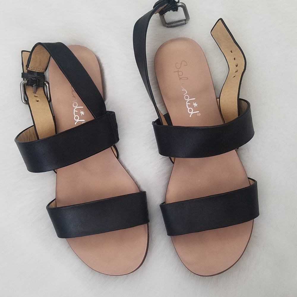 Splendid Double Strap Leather Sandals Size 6.5